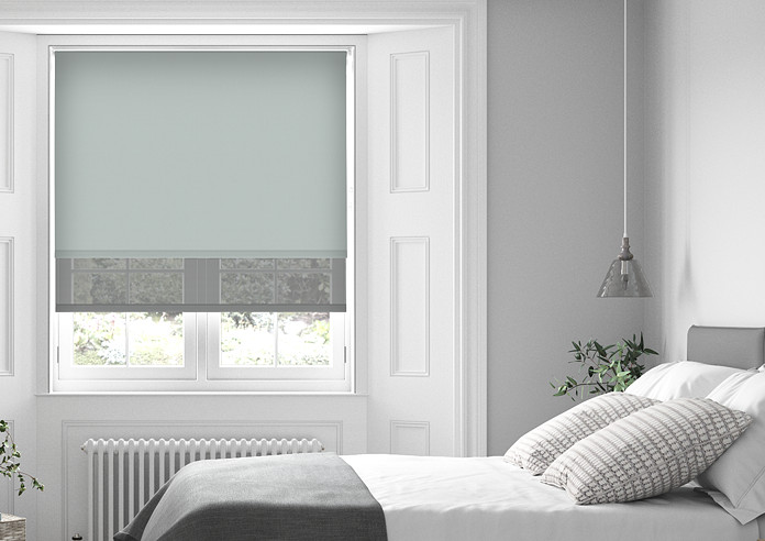 Rimini (Blackout), Grey & Optima Alto - Double Roller Blind - Image 3